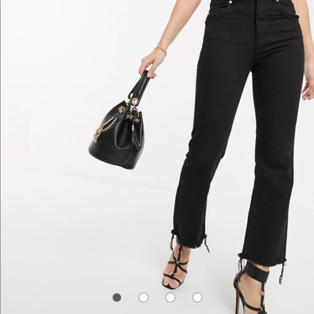 ASOS Frayed Hem Black Jeans 👖